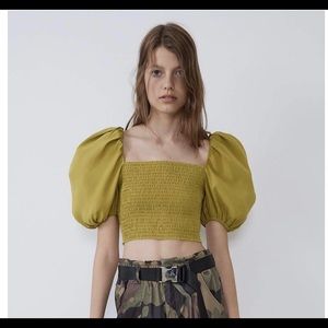 Zara crop blouse